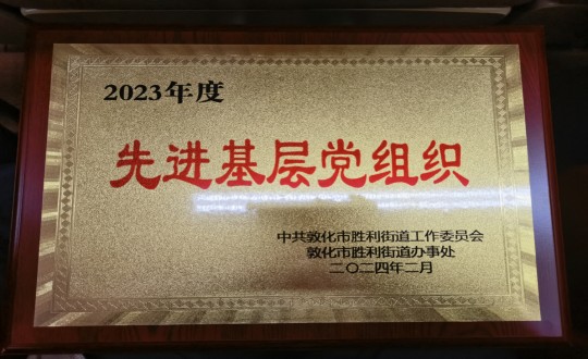 2024年2月1日，物业总公司敦化项目党支部被授予“2023年度先进基层党组织”荣誉称号_副本.jpg